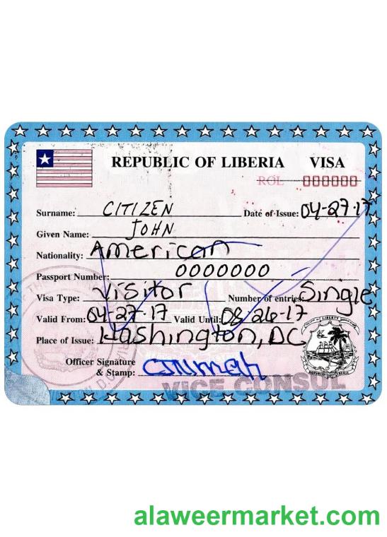 LIBERIA visa